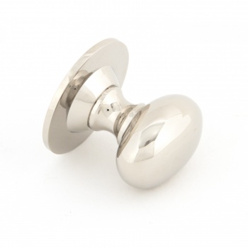 Polished Nickel Oval Cabinet Knob - Large